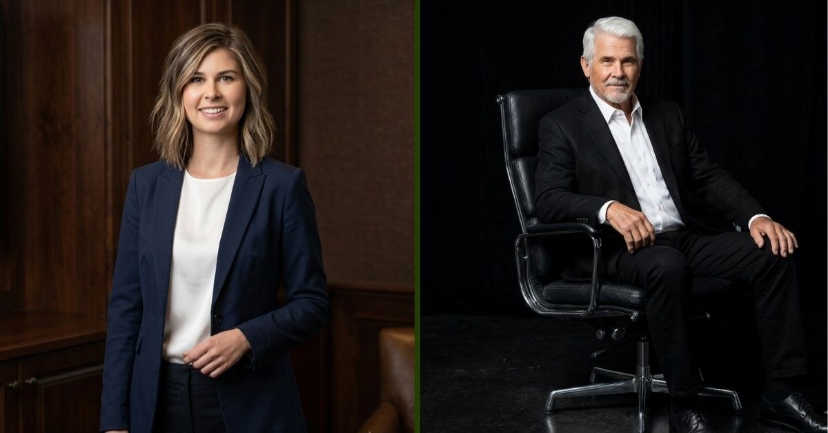 A side-by-side portrait of film producer Molly Elizabeth Brolin and her half-brother, famous Hollywood actor Josh Brolin, highlighting their sibling relationship.